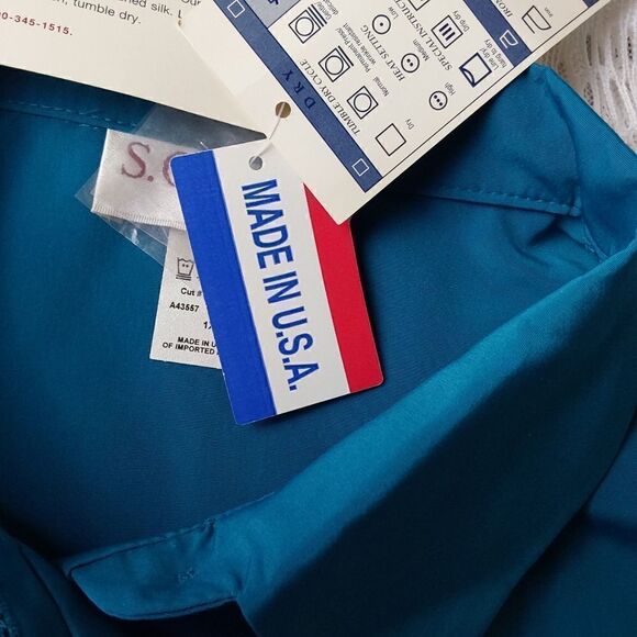 S.G. Sport blouse. Teal Size 1X - Picture 5 of 8